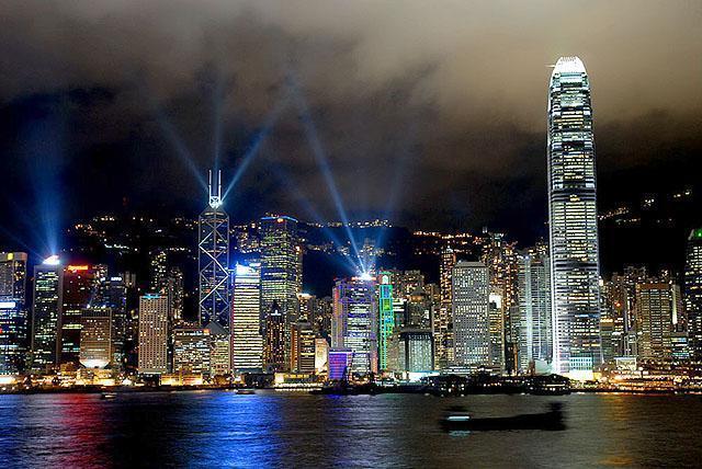 香港の100万ドルの夜景